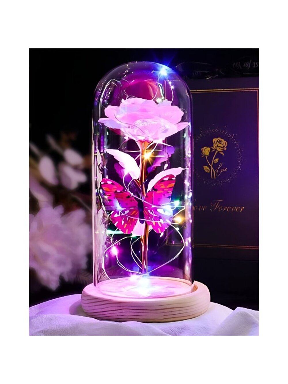 Gifts for Women Mom Birthday Gifts, Galaxy Glass Rose Forever Preserved